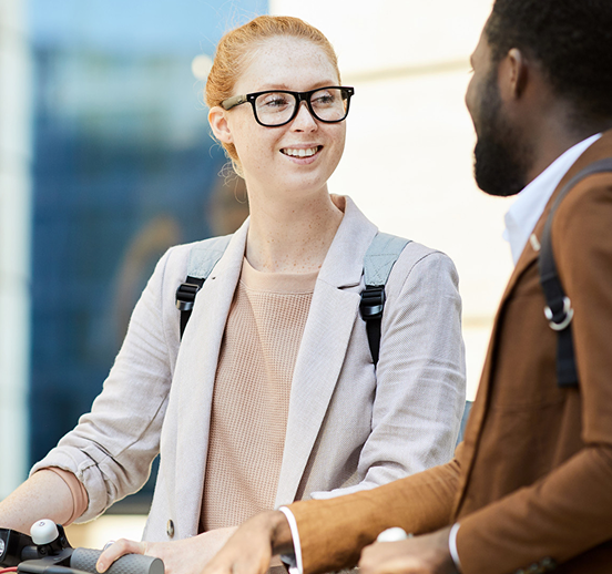 People chatting casually