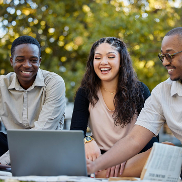 Students studying together
